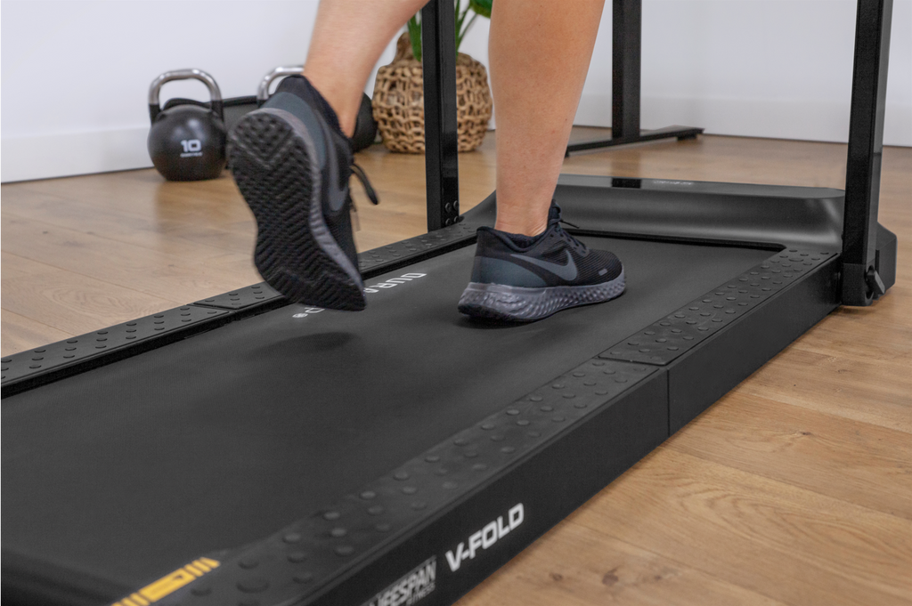 Running barefoot on treadmill online