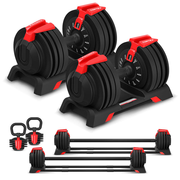 CORTEX SM-20 6-in-1 Power Rack with Smith & Cable Machine with 48kg Revolock V2 Adjustable Dumbbells + 100kg Essentials Package