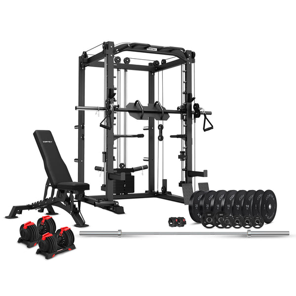 Cortex SM-20 6-In-1 Power Rack with Smith & Cable Machine with 48kg Revolock V2 Adjustable Dumbbells +130kg Ultimate Package