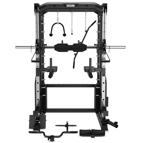 CORTEX SM-25 6-in-1 Power Rack with Smith & Cable Machine