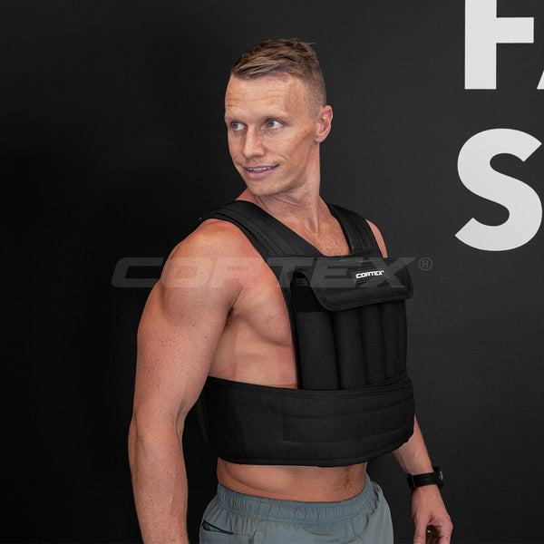CORTEX 20kg Adjustable Weight Vest with 1kg Increments (Black) - Bunnings  Australia